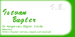 istvan bugler business card