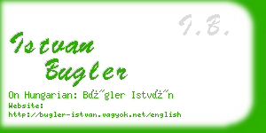 istvan bugler business card
